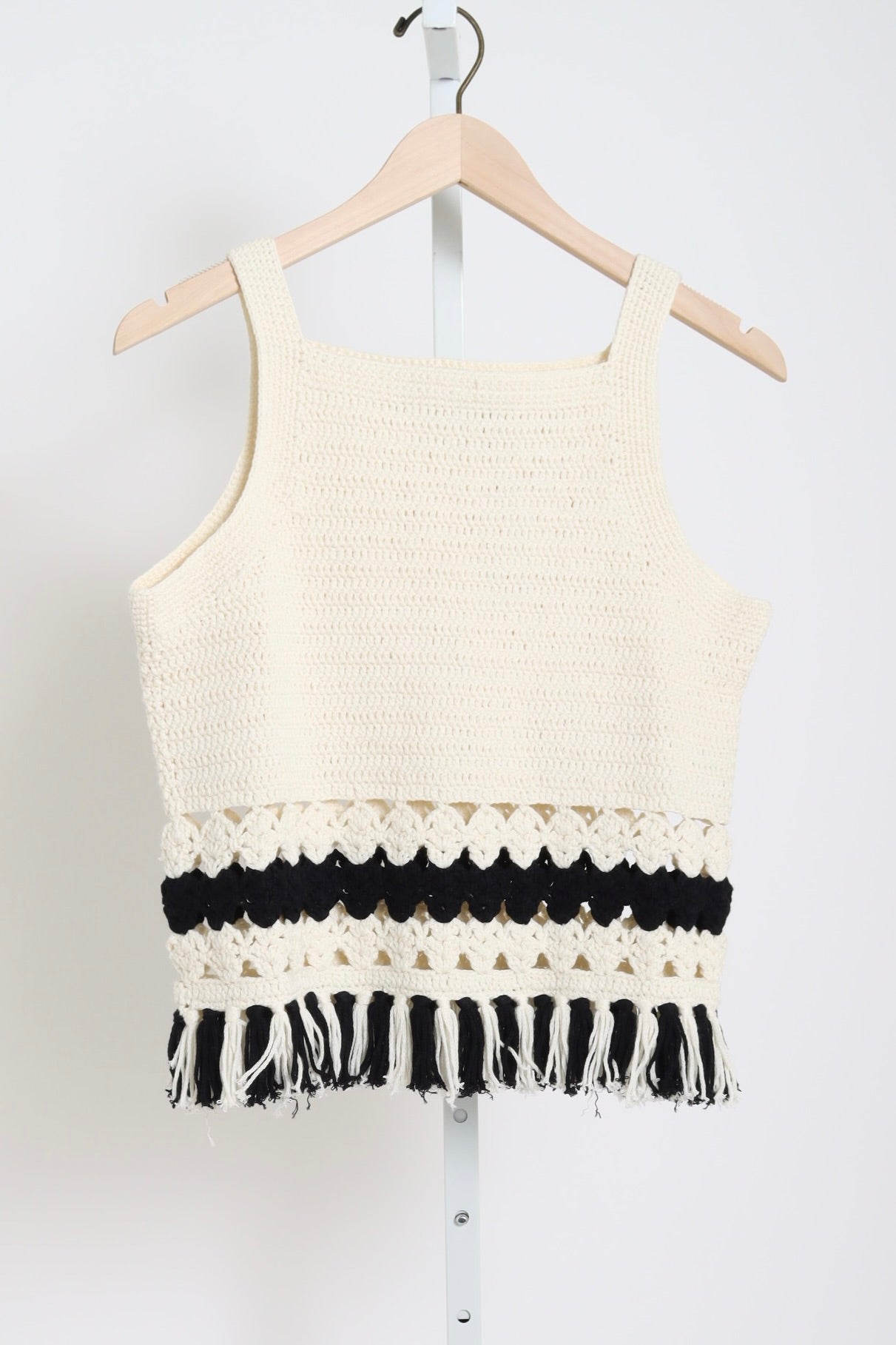 Zelda Tank - Ivory / Black